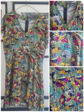Dangerfield Jungle Animal Print Mini Dress